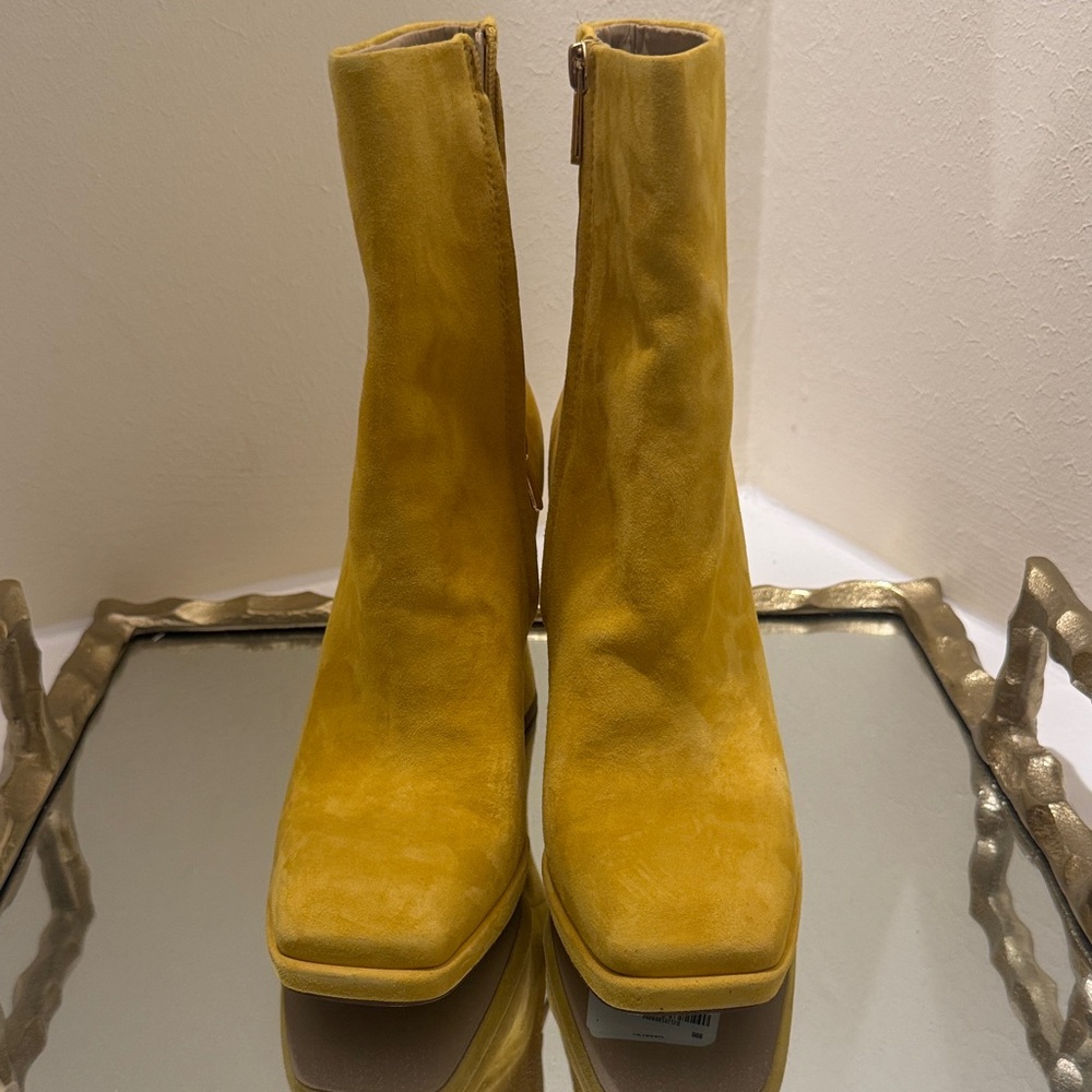 Sam Edelman Yellow Heeled Boots